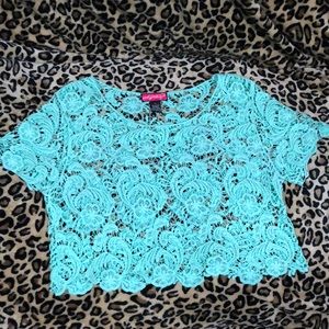 💥HOT SALE💥 Say What?  Crotchet knit crop top